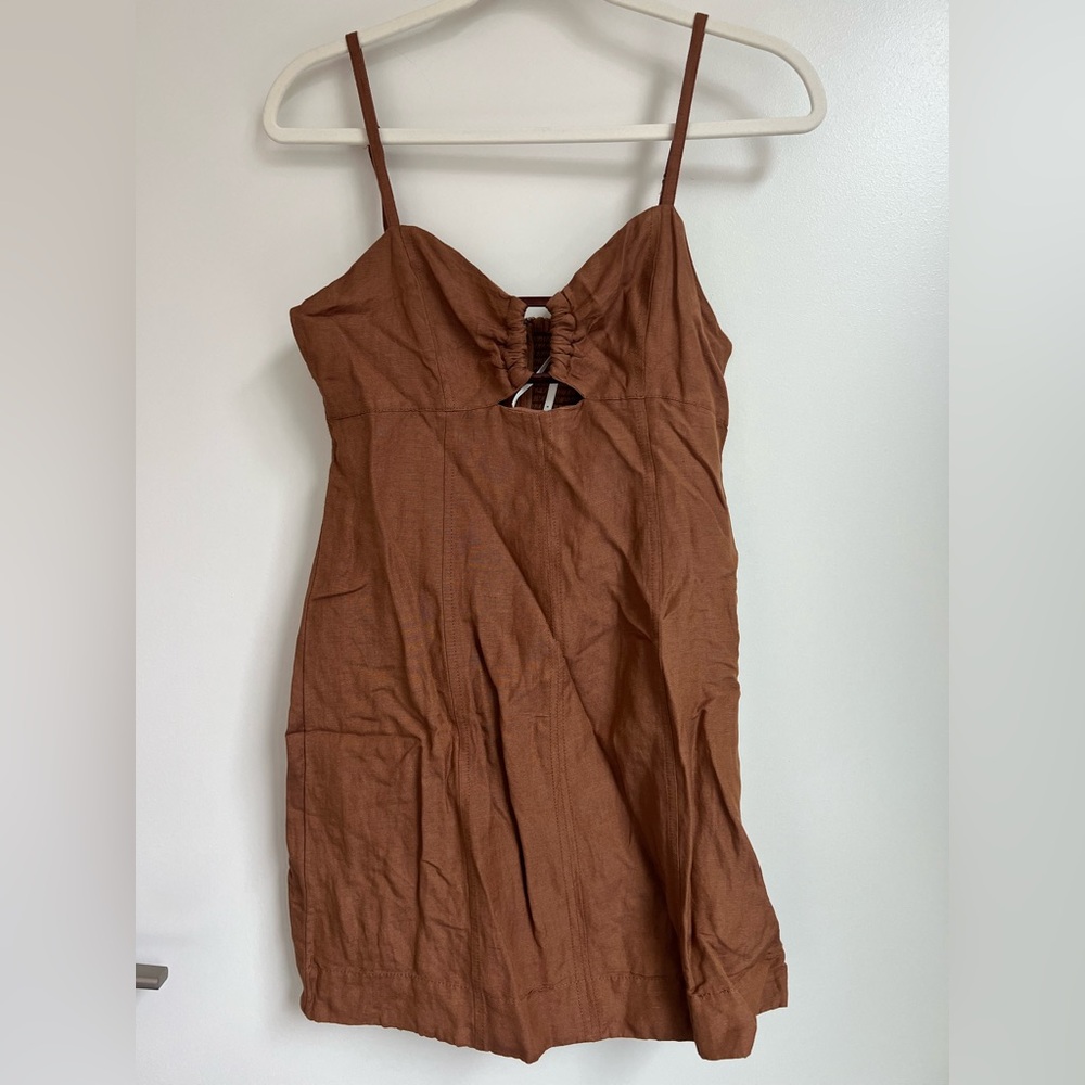 Anthropologie Brown Mini Dress